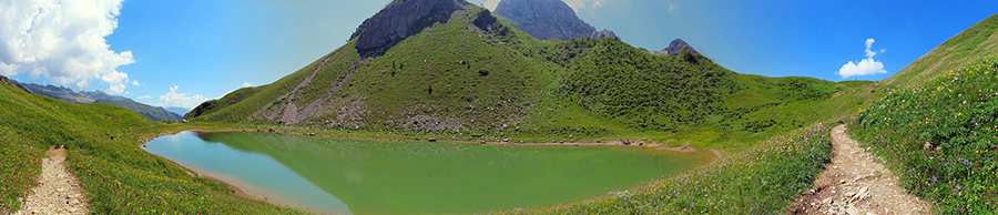 Passo Branchino (1821 m) e Lago Branchino (1784 m)